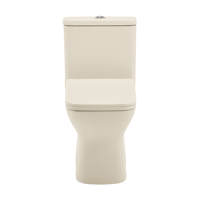 Swiss Madison Carre One Piece Square Toilet Dual Flush 1.1/1.6 gpf in Bisque - SM-1T256BQ