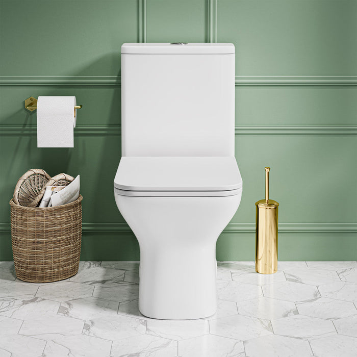 Swiss Madison Carre One Piece Square Toilet Dual Flush 1.1/1.6 gpf in Matte White - SM-1T256MW