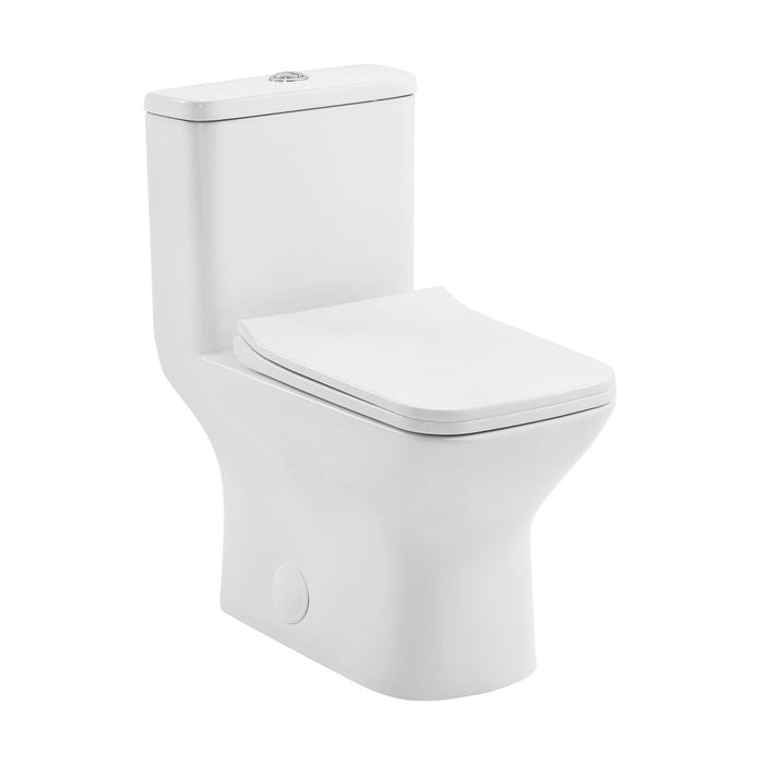 Swiss Madison Carre One-Piece Square Toilet Dual-Flush 1.1/1.6 gpf with 10" Rough-In - SM-1T276