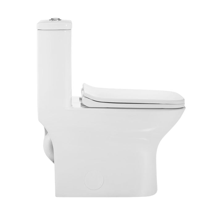 Swiss Madison Carre One-Piece Square Toilet Dual-Flush 1.1/1.6 gpf with 10" Rough-In - SM-1T276