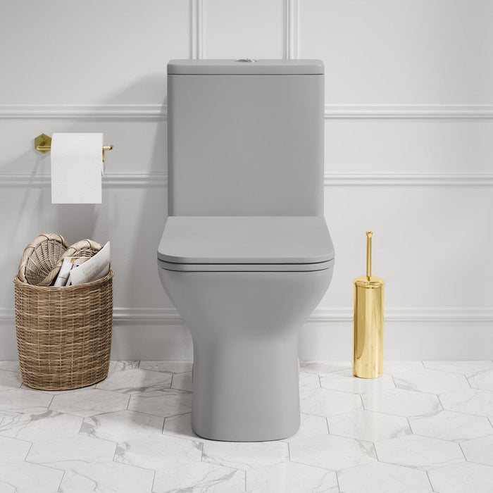 Swiss Madison Carre One-Piece Square Toilet Dual-Flush in Matte Grey1.1/1.6 gpf - SM-1T256MG