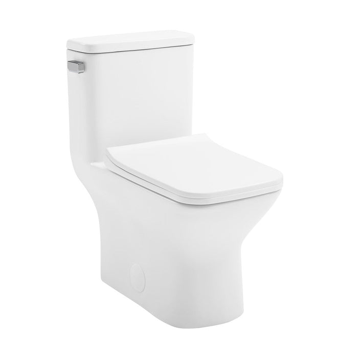 Swiss Madison Carre One-Piece Square Toilet Left Side Flush Handle Toilet 1.28 gpf - SM-1T258