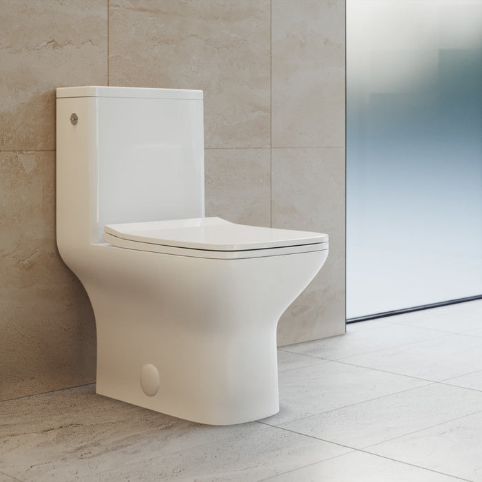 Swiss Madison Carre One-Piece Square Toilet Dual-Flush 1.1/1.6 gpf, Touchless - SM-1T264