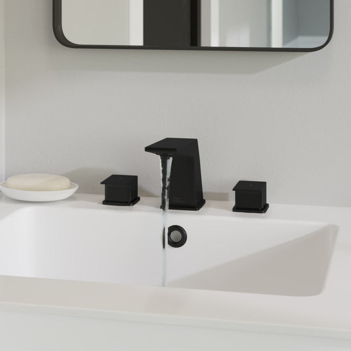 Swiss Madison Carre 8 in. Widespread, 2-Handle, Bathroom Faucet in Matte Black - SM-BF32MB