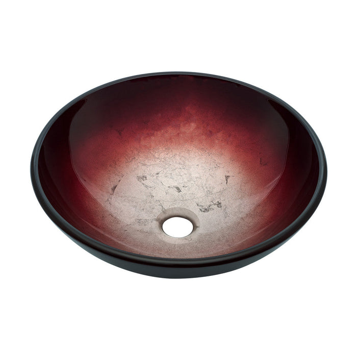 Swiss Madison Cascade 16.5 Glass Vessel Sink with Faucet, Ember Red - SM-VSF261