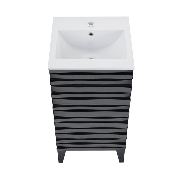 Swiss Madison Cascade 18" Bathroom Vanity in Black - SM-BV560B