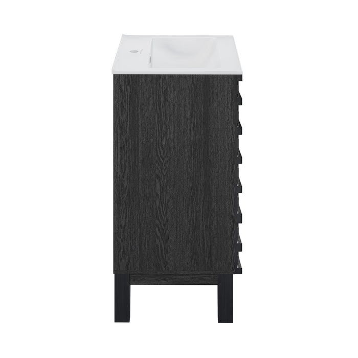 Swiss Madison Cascade 18" Bathroom Vanity in Black - SM-BV560B