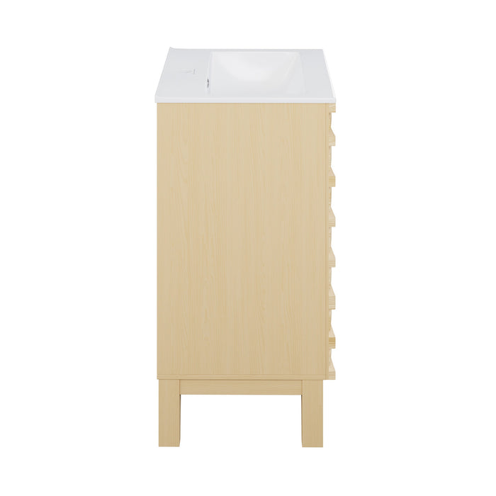 Swiss Madison Cascade 18" Bathroom Vanity in Natural Oak - SM-BV560