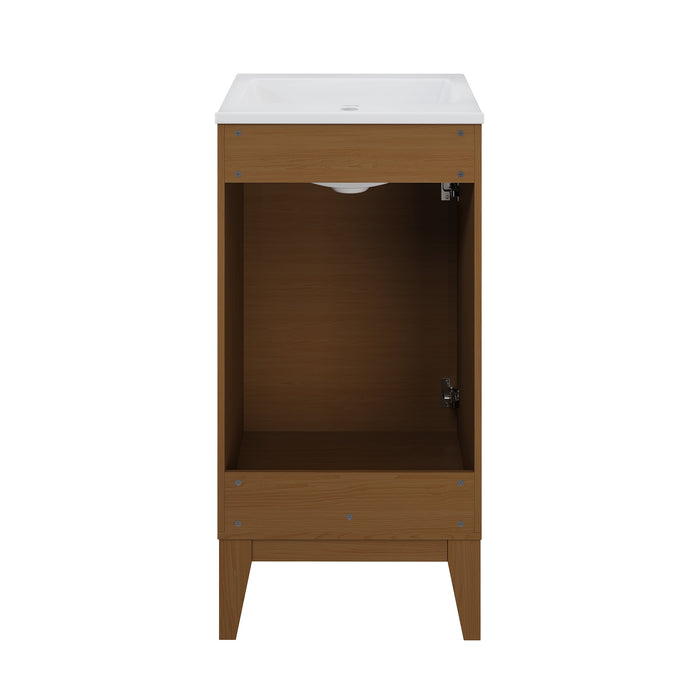 Swiss Madison Cascade 18" Bathroom Vanity in Brown Oak - SM-BV560WN