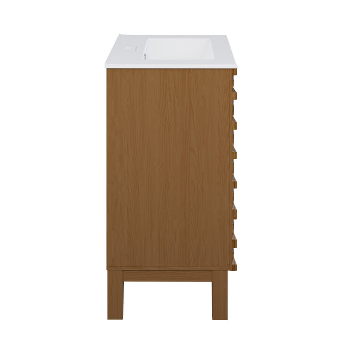 Swiss Madison Cascade 24 '' Bathroom Vanity in Brown Oak - SM-BV470BK