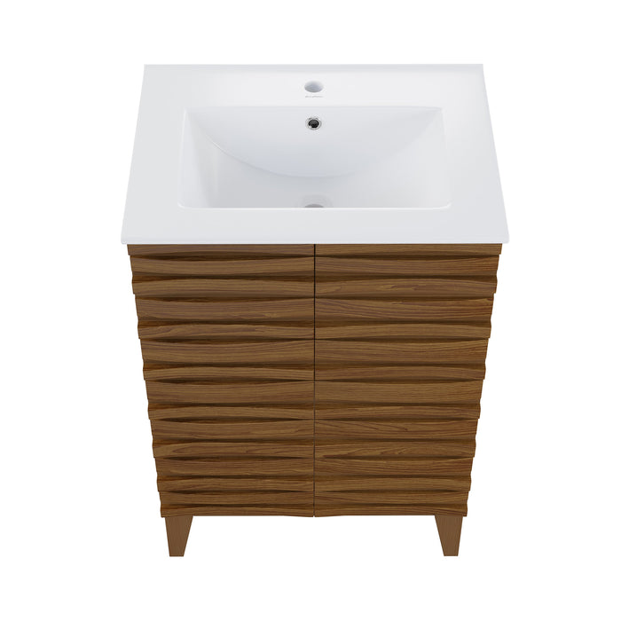 Swiss Madison Cascade 24 '' Bathroom Vanity in Brown Oak - SM-BV470BK