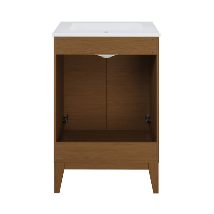 Swiss Madison Cascade 24 '' Bathroom Vanity in Brown Oak - SM-BV470BK