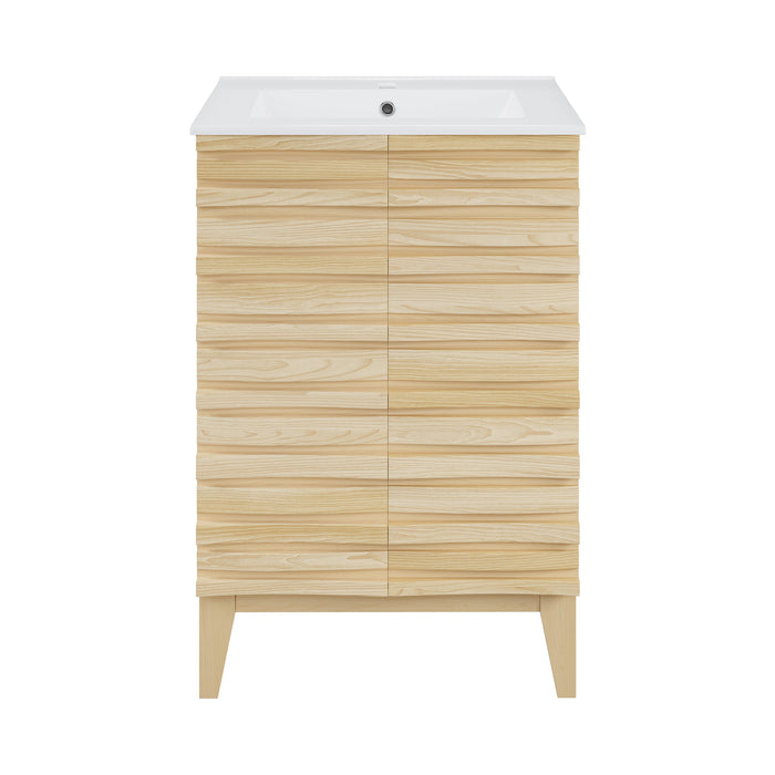 Swiss Madison Cascade 24" Bathroom Vanity in Natural Oak - SM-BV470