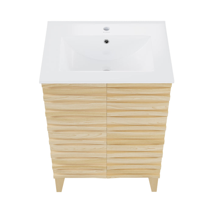 Swiss Madison Cascade 24" Bathroom Vanity in Natural Oak - SM-BV470