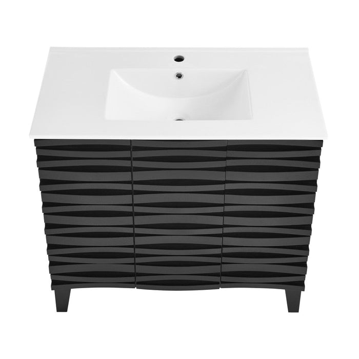 Swiss Madison Cascade 36" Bathroom Vanity in Black - SM-BV471B