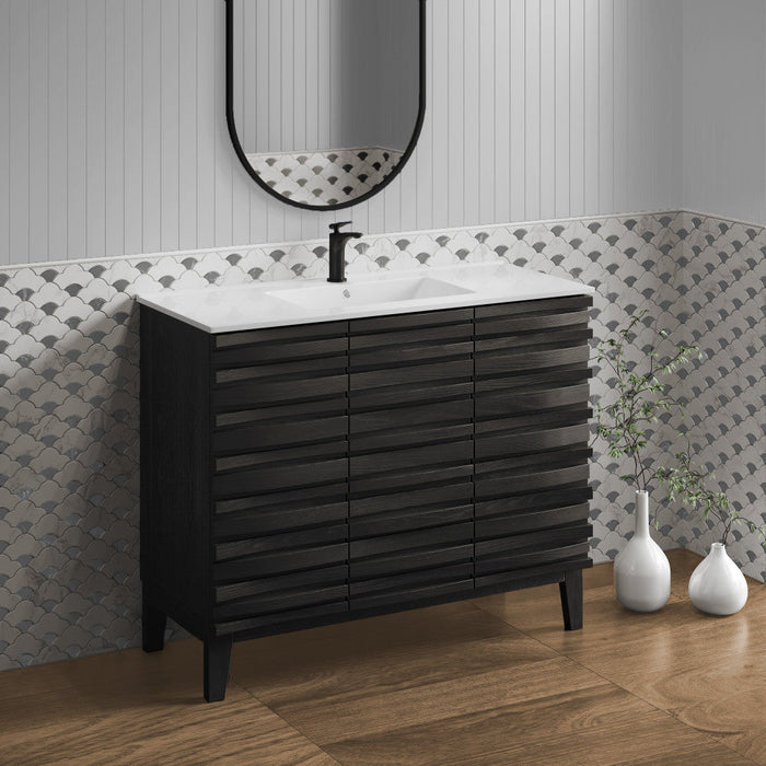 Swiss Madison Cascade 36" Bathroom Vanity in Black - SM-BV471B