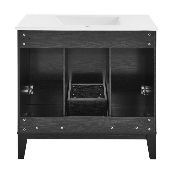 Swiss Madison Cascade 36" Bathroom Vanity in Black - SM-BV471B