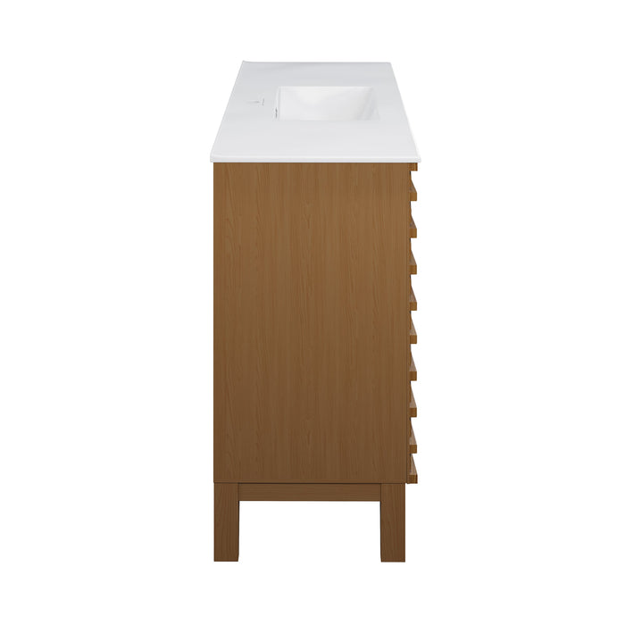 Swiss Madison Cascade 48'' Bathroom Vanity in Brown Oak - SM-BV557WN