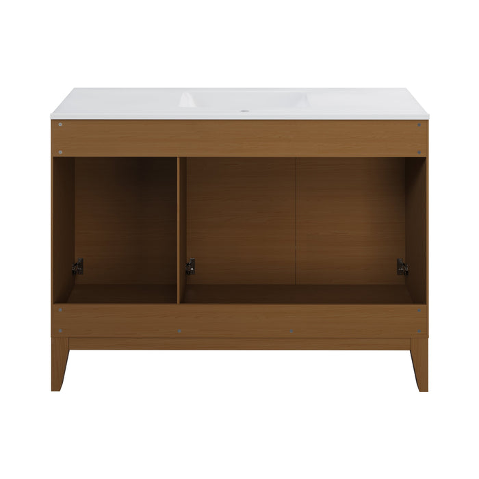 Swiss Madison Cascade 48'' Bathroom Vanity in Brown Oak - SM-BV557WN