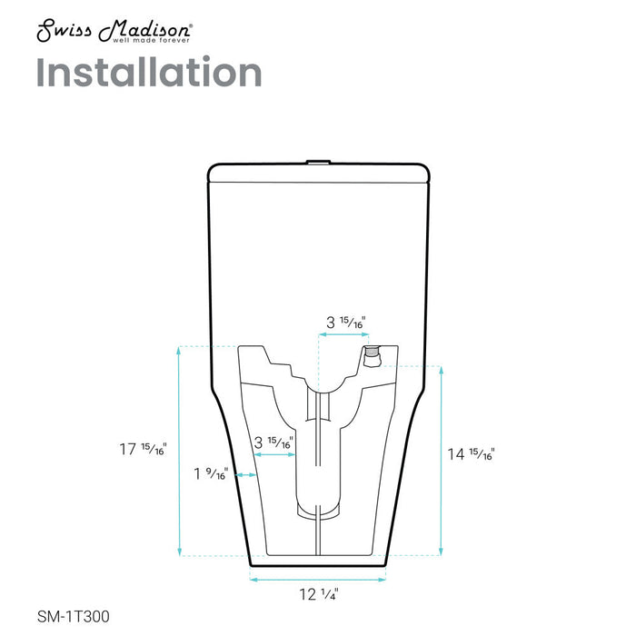 Swiss Madison Cascade One-Piece Compact Toilet Dual-Flush 1.1/1.6 gpf - SM-1T300