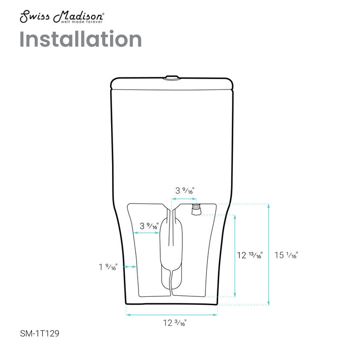 Swiss Madison Cascade One-Piece Toilet Dual-Flush 0.8/1.28 gpf - SM-1T129