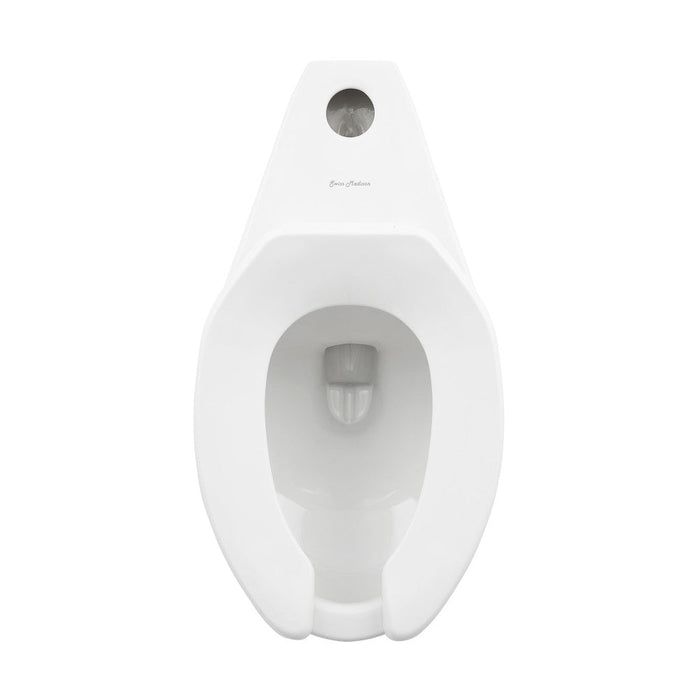 Swiss Madison Sirene Floor-Mounted Commercial Elongated Top Flush Spud Flushometer Toilet Bowl