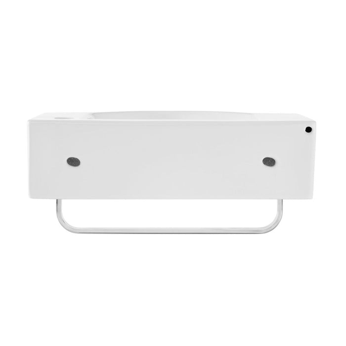 Swiss Madison Chateau 21.5" Right Side Faucet Wall-Mount Bathroom Sink with Chrome Towel Bar - SM-WS336