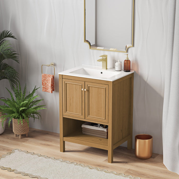 Swiss Madison Chateau 24" Bathroom Vanity in Natural Oak - SM-BV240