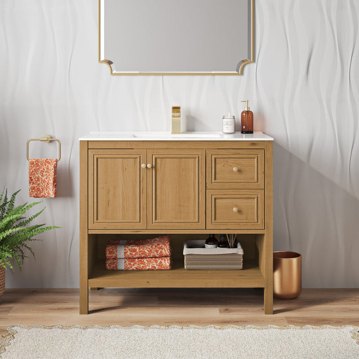 Swiss Madison Chateau 36" Bathroom Vanity in Natural Oak - SM-BV241