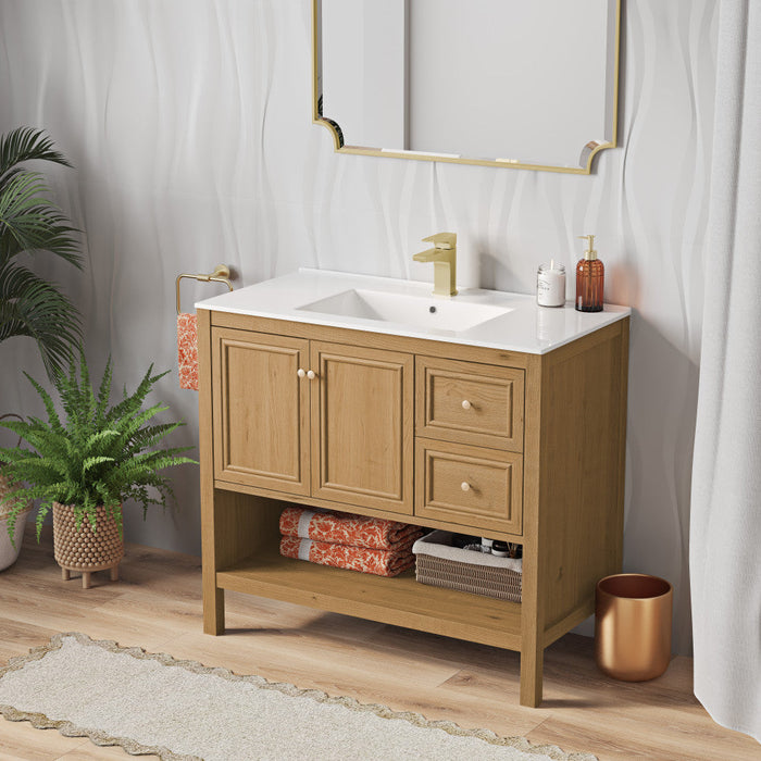 Swiss Madison Chateau 36" Bathroom Vanity in Natural Oak - SM-BV241