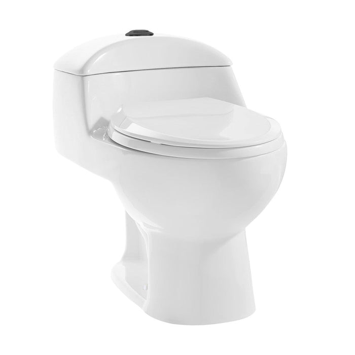 Swiss Madison Chateau One Piece Elongated Toilet Dual Flush, Black Hardware 1.1/1.6 gpf - SM-1T803HB