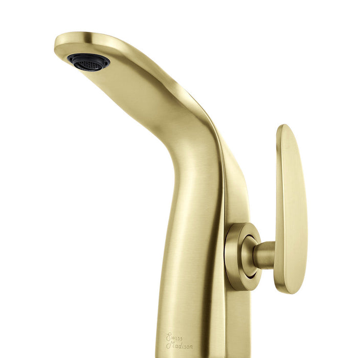 Swiss Madison Chateau Single Hole, Single-Handle, Bathroom Faucet in Brushed Gold - SM-BF00BG