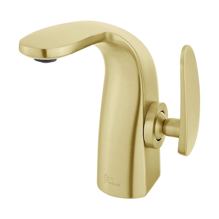 Swiss Madison Chateau Single Hole, Single-Handle, Bathroom Faucet in Brushed Gold - SM-BF00BG