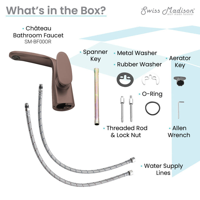 Swiss Madison Chateau Single Hole, Single-Handle, Bathroom Faucet in Oil Rubbed Bronze - SM-BF00OR