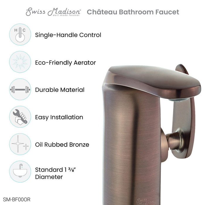 Swiss Madison Chateau Single Hole, Single-Handle, Bathroom Faucet in Oil Rubbed Bronze - SM-BF00OR