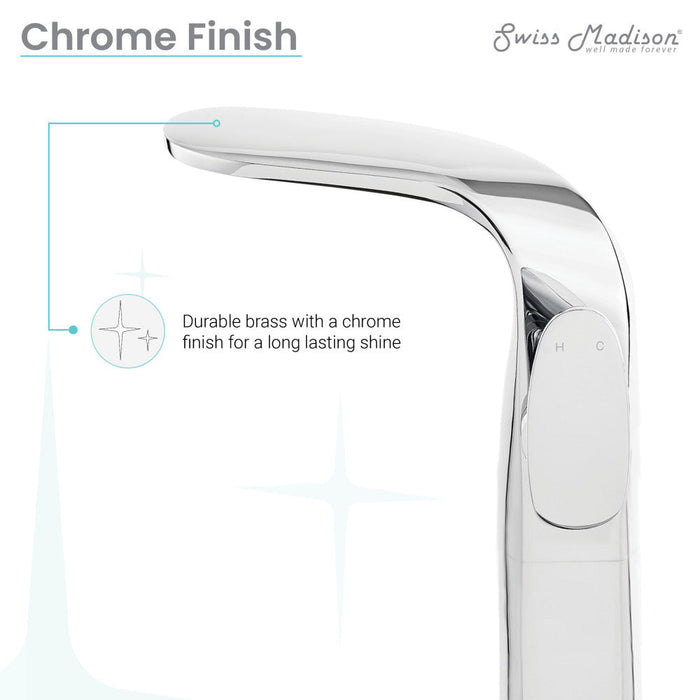 Swiss Madison Chateau Single Hole, Single-Handle, Bathroom Faucet in Chrome - SM-BF01C