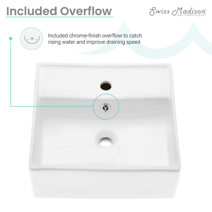 Swiss Madison Claire Compact Ceramic Wall hung Sink - SM-WS319