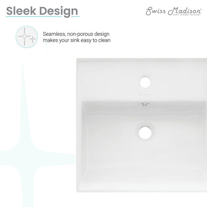 Swiss Madison Claire Compact Ceramic Wall hung Sink - SM-WS319