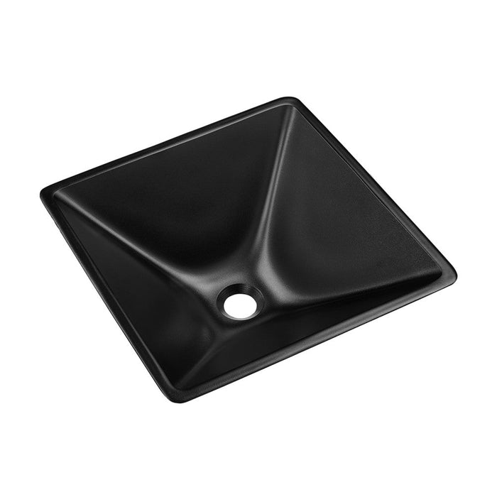 Swiss Madison Claire 15.5" Glass Vessel Sink, Black - SM-VS310