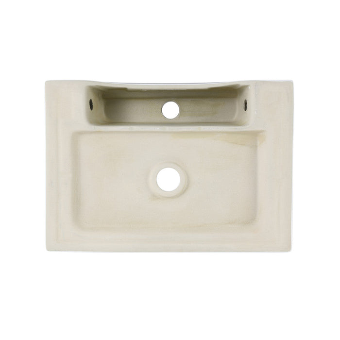 Swiss Madison Claire 20 Rectangle Ceramic Vessel Sink, Matte White - SM-VS203MW