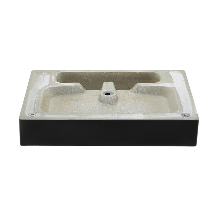 Swiss Madison Claire 24" Rectangle Wall-Mount Bathroom Sink in Matte Black - SM-WS332MB