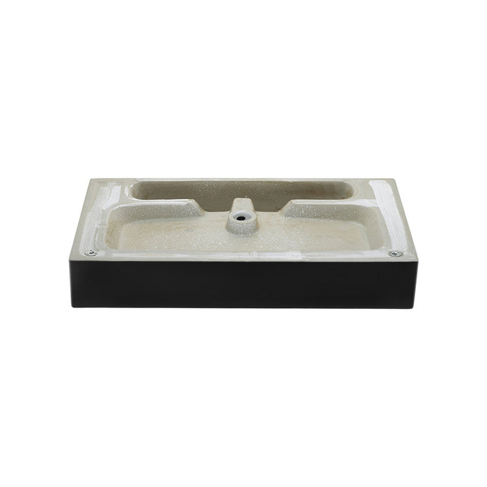 Swiss Madison Claire 30 Ceramic Console Sink Matte Black Basin Black Legs - SM-CS782