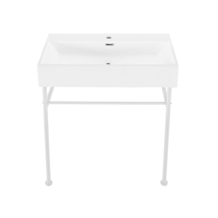 Swiss Madison Claire 30" White Basin Matte White Legs - SM-CS742