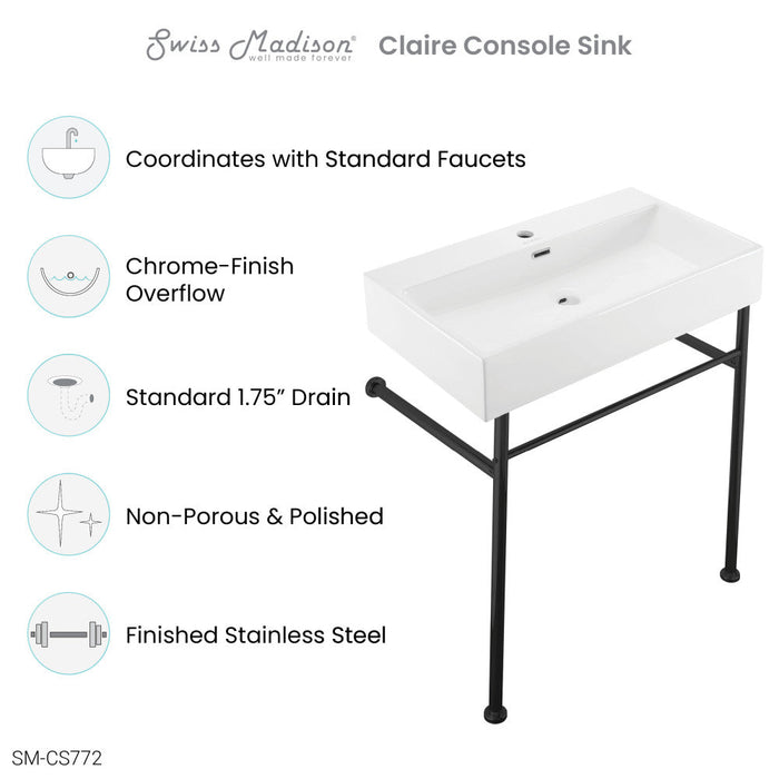 Swiss Madison Claire 30 Console Sink - SM-CS772