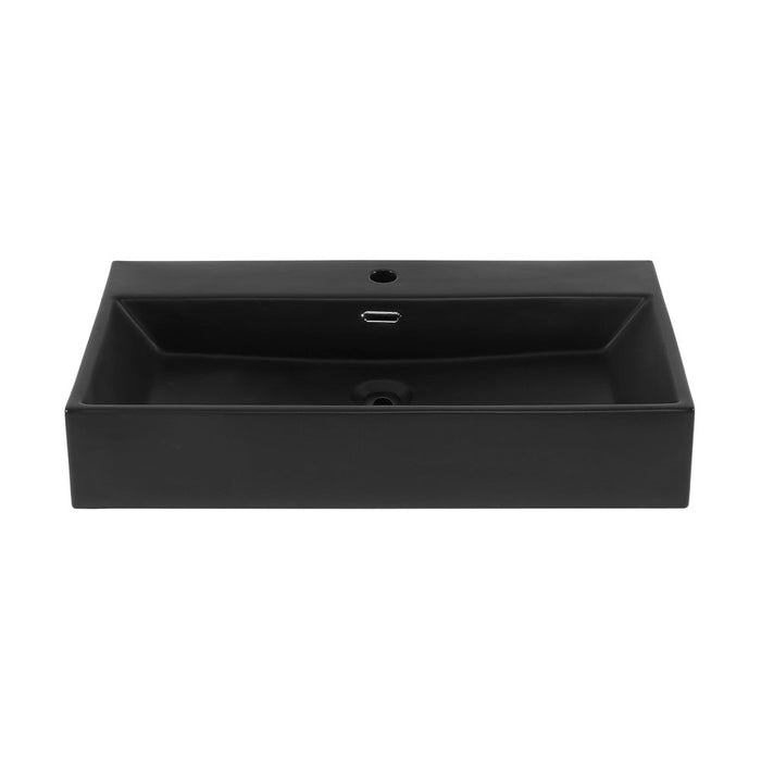 Swiss Madison Claire 30" Rectangle Wall-Mount Bathroom Sink in Matte Black - SM-WS333MB