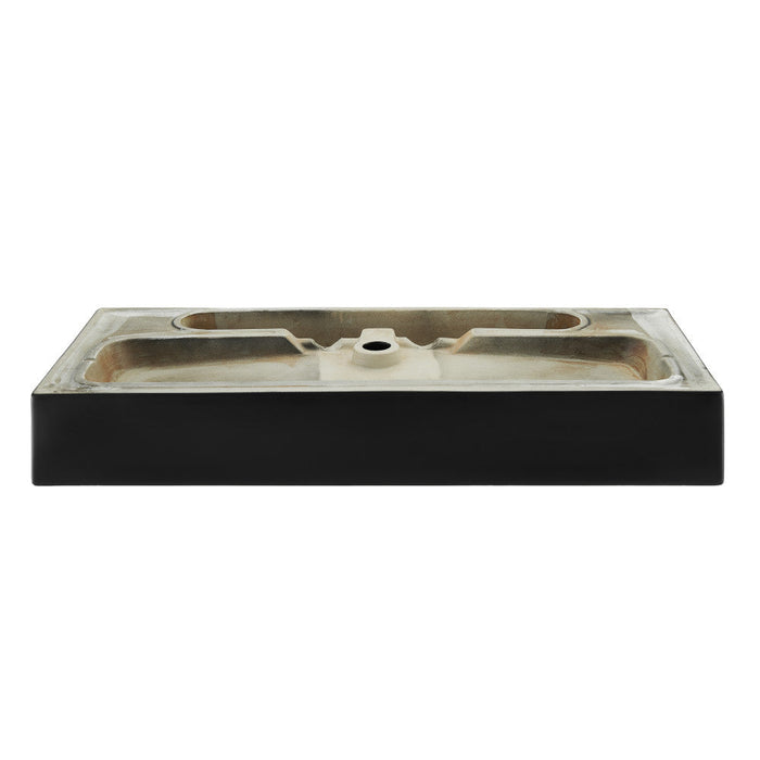 Swiss Madison Claire 40 Ceramic Console Sink Matte Black Basin Black Legs - SM-CS784