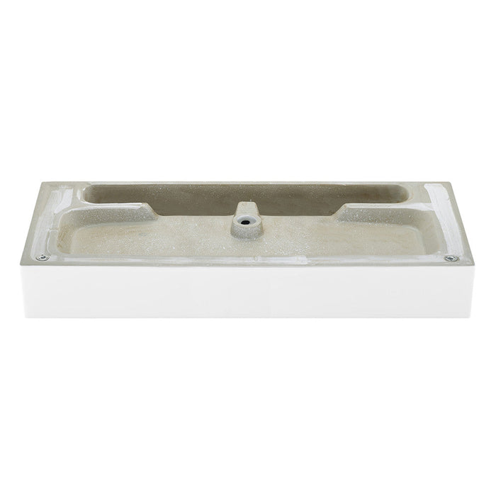 Swiss Madison Claire 40 Ceramic Console Sink White Basin Black Legs - SM-CS734