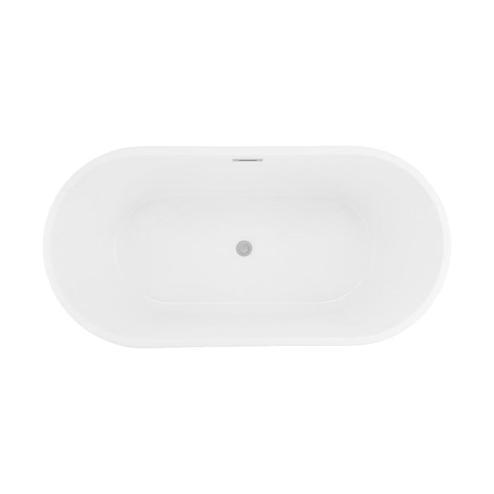 Swiss Madison Claire 60" Freestanding Bathtub Matte Black and Matte White - SM-FB590MBMW