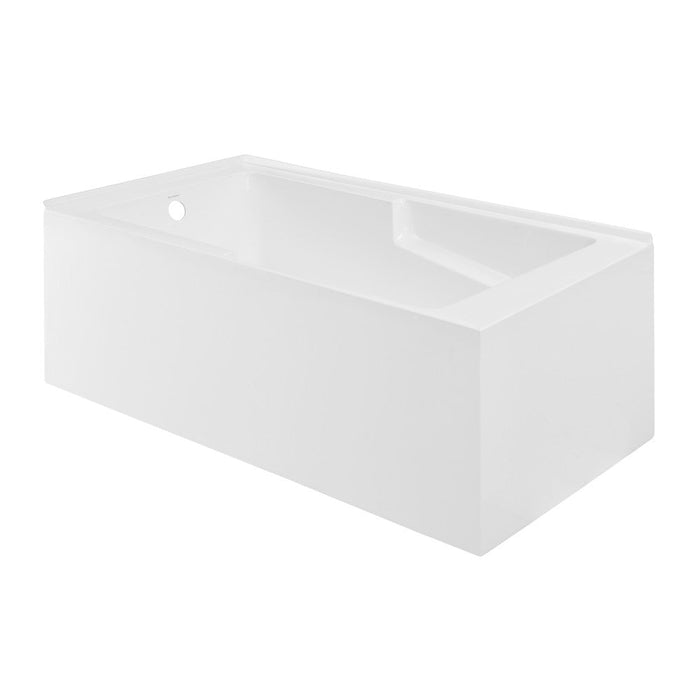 Swiss Madison Claire 60" x 32" Left-Hand Drain Drain Alcove Tub with Corner Apron - SM-AB570