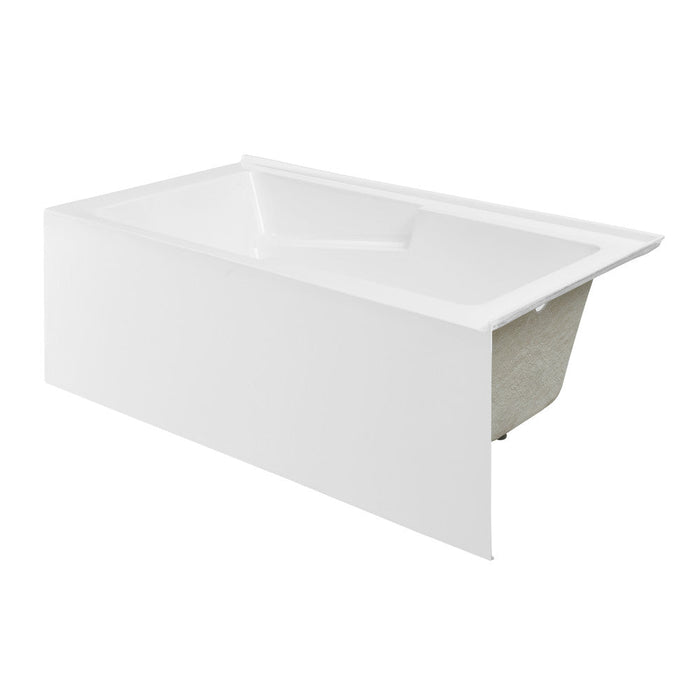 Swiss Madison Claire 60" x 32" Right-Hand Drain Drain Alcove Tub with Corner Apron - SM-AB571